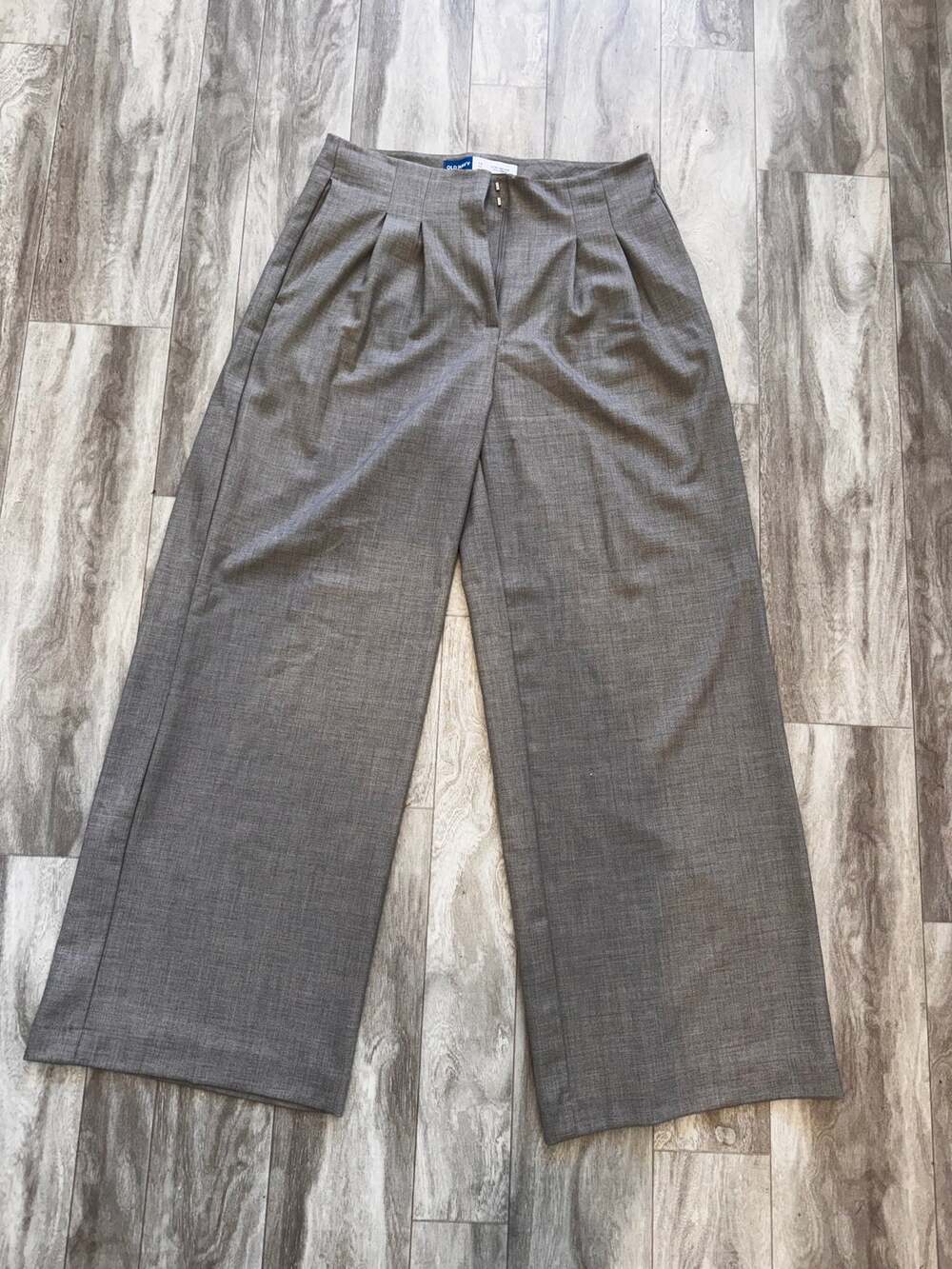 Dress Slacks Pants Size 12T Old Navy Gray Extra High Rise Wide Leg